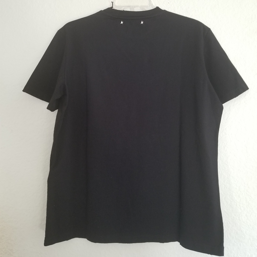 Golden Goose Print Distressed T-Shirt Size M Medium Black - Picture 5 of 10